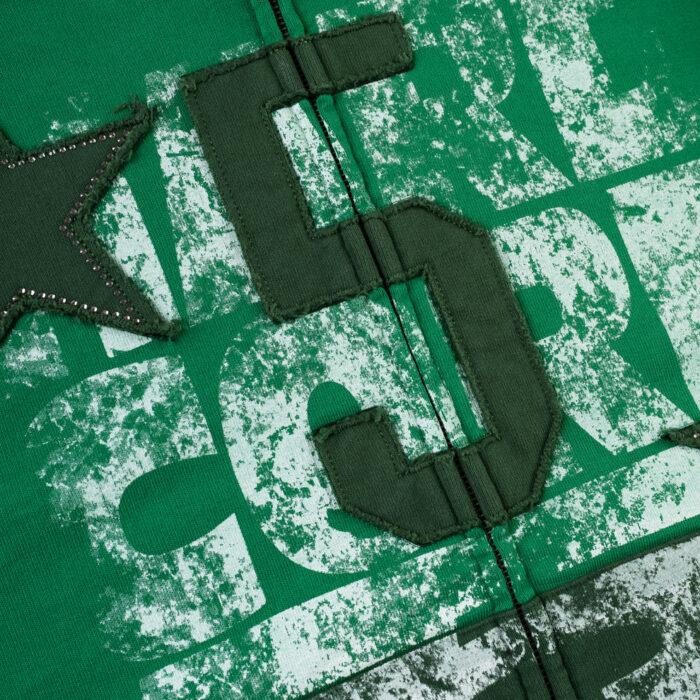Triple 5 Stitch Zip Up Green