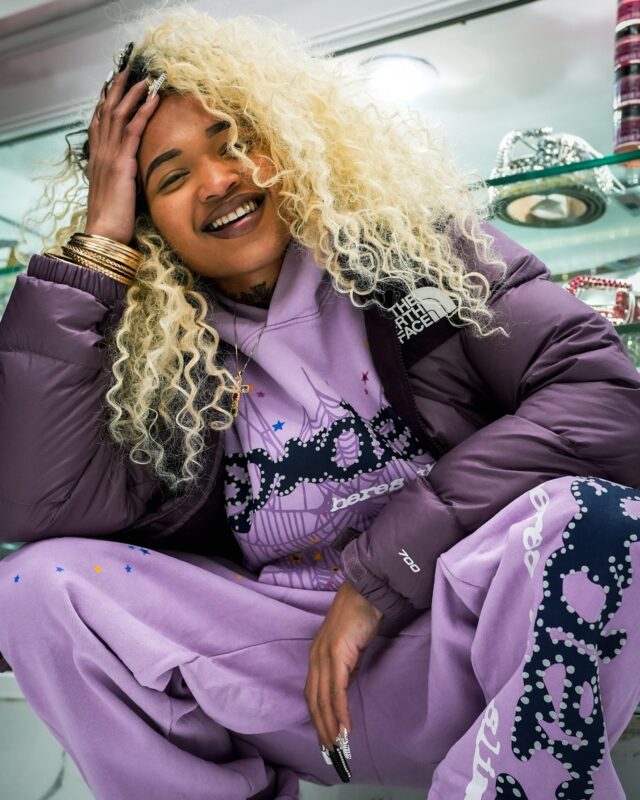 Sp5der Sweatpants Purple