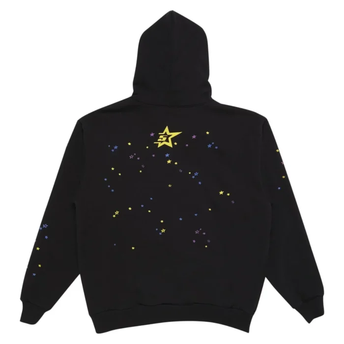 Spider Pink Logo Hoodie Black