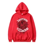 Sp5der x Heroes and Villains Hoodie Red